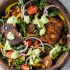 BLT Salmon Salad with Creamy Avocado Dressing