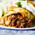 Slow Cooker Smothered Beef Burritos