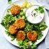 Canned Sardine Croquettes Salad with Yogurt Dip