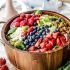 berry feta spinach salad with creamy strawberry poppy seed dressing