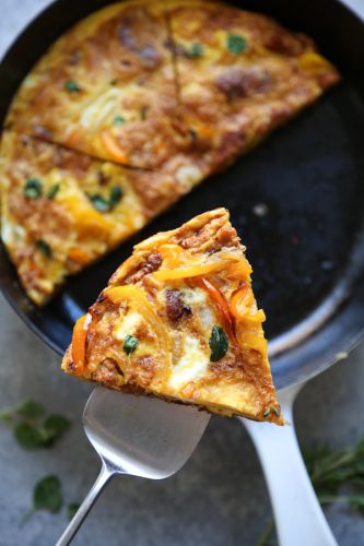 Italian Sausage Frittata with Peppers and Onions