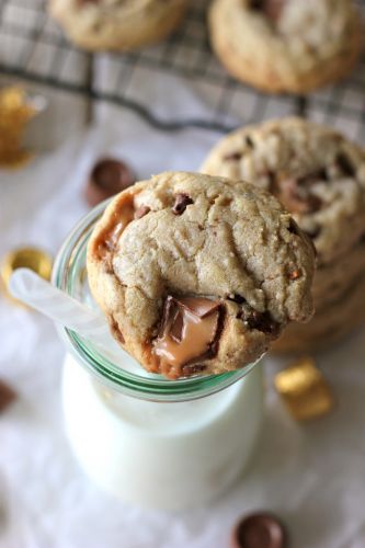 Brown Butter Rolo Toffee Chocolate Chip Cookies