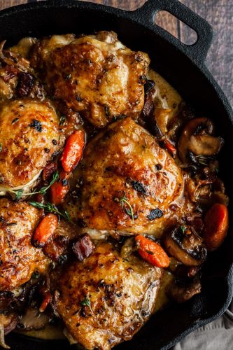 Quick One Pan Coq Au Vin