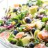 Salmon Kale Superfood Salad with Creamy Lemon Vinaigrette