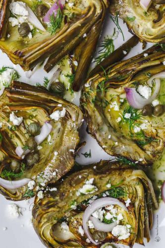 mediterranean roasted artichokes