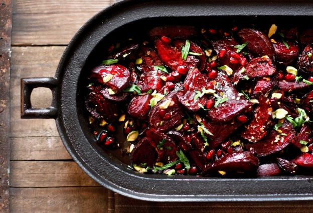 Moroccan Roasted Beets With Pomegranate And Pistachio