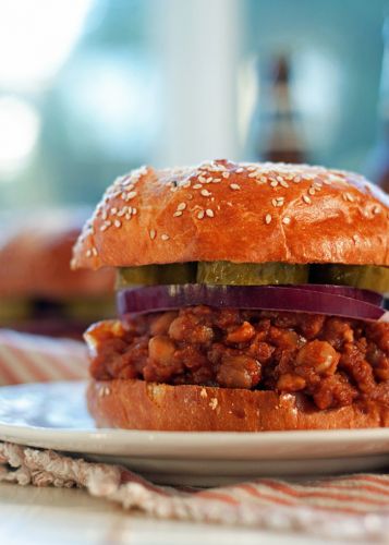 Slow Cooker BBQ Chickpea Vegan Sloppy Joes