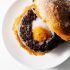 Egg in a Hole Grilled Cheese Breakfast Burger