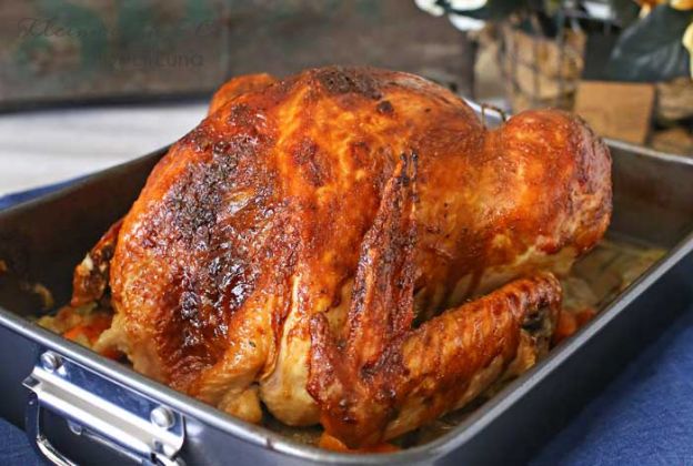 Rub your turkey with butter instead of basting