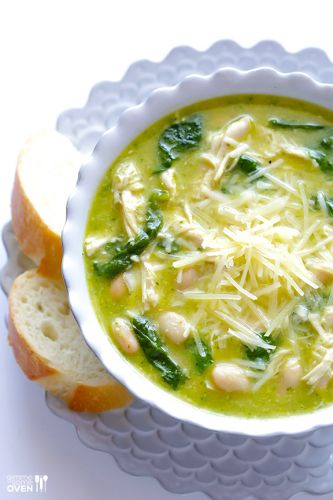 5 ingredient pesto chicken soup
