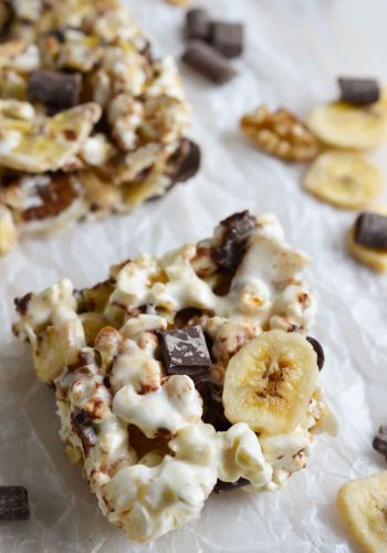 Chunky monkey popcorn bars
