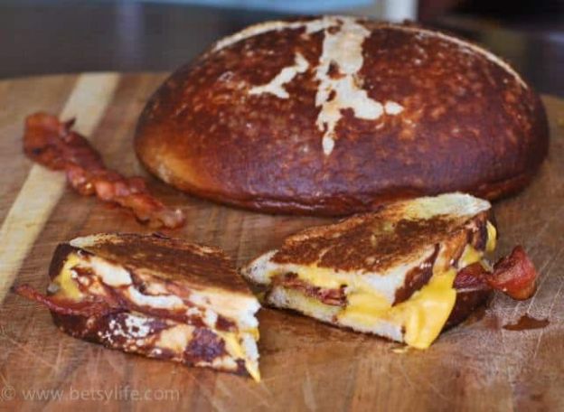 Pretzel Bacon Cheddar Grilled Cheese