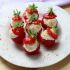 Cheesecake-stuffed strawberry bites