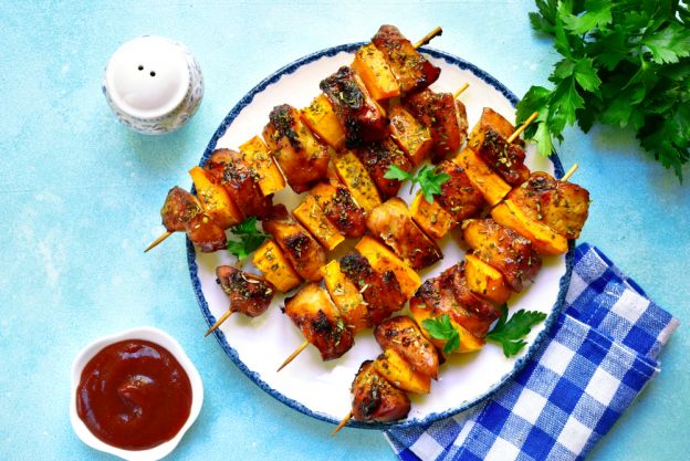 Maple Dijon Chicken Skewers