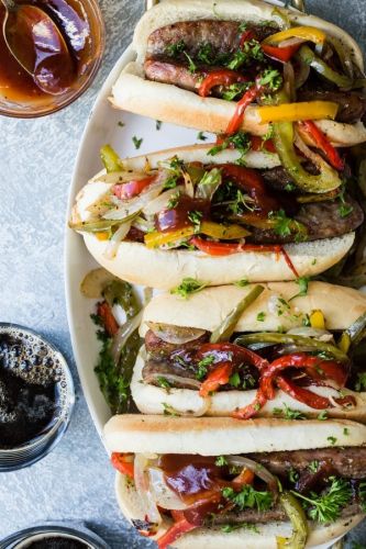 One Pan Sausage and Peppers Sandwich