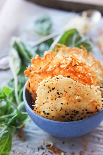 Garlic Basil Parmesan Crisps
