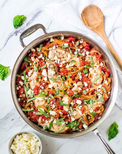 5 ingredient chicken Feta pasta