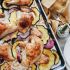 Sheet Pan Roasted Chicken with Wine Butter and Squash