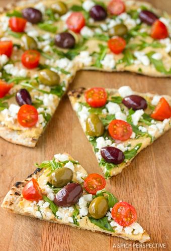 Grilled Greek Pizza