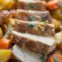 One Pan Roasted Pork Tenderloin with Apples Sage and Root Vegetables