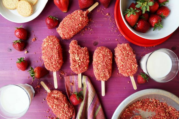 Strawberry Shortcake Ice Cream Bars