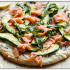 83. Smoked salmon and avocado pizza