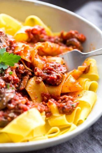 Beef Bolognese with Pappardelle