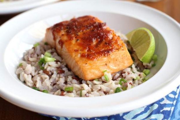 Red Curry Salmon with Coconut Brown Rice