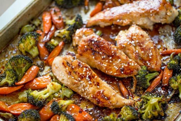 Sheet-Pan Korean Chicken and Vegetables