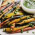 Honey Roasted Carrots with Cumin and Carrot Top Pesto