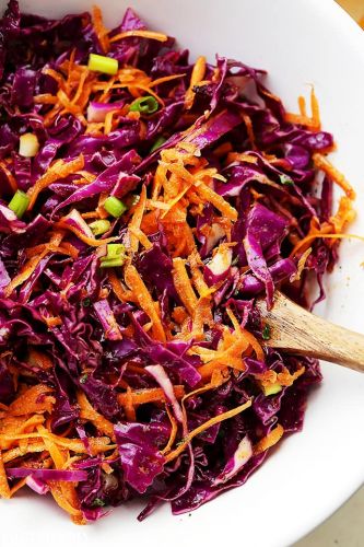 Red Cabbage Carrot Slaw