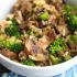 Wild Rice, Mushroom & Broccoli Skillet