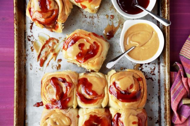 PB&J Cinnamon Rolls