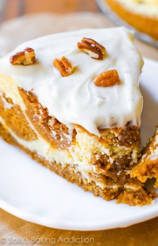 Pumpkin cake cheesecake