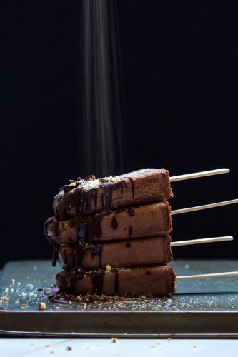 Vegan Mocha Fudge Popsicles