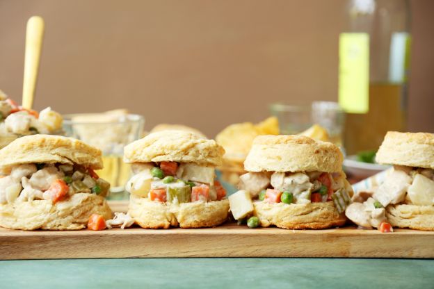 Chicken Pot Pie Sandwiches