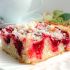 Cherry coffee cake with crumb topping