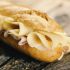 Ham and cheese baguette