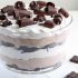 Chocolate brownie and mousse trifle