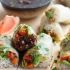 Brussels Sprout & Avocado Winter Rolls with Grapefruit Hoisin Dipping Sauce
