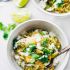 Roasted Tomatillo Chicken and Rice Bowls