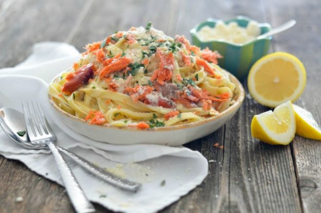 Smoked Salmon Fettuccini