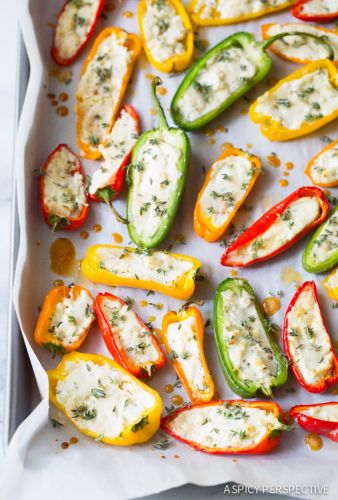 Mini Stuffed Peppers - © A Spicy Perspective