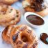 Grilled Espresso Glazed Coconut Doughnuts With Mocha Coconut Ganache
