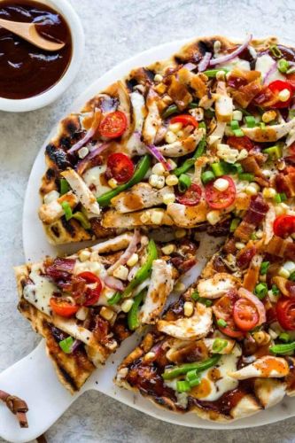 Grilled BBQ Chicken Pizza