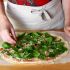 Top with the spinach leaves