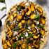 Grilled Peach Basil and Vegan Goat Cheese Pizza