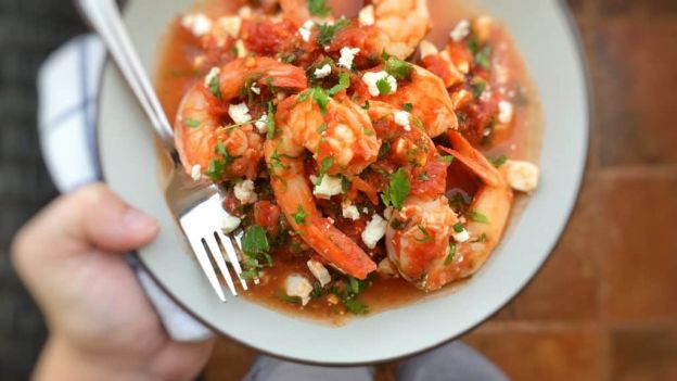 Prawns Saganaki
