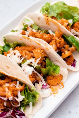 Buffalo Cauliflower Tacos