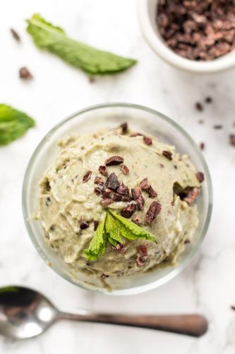 4-Ingredient Mint Chip Banana Ice Cream